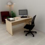 hfw- 150cmW x 70cmD x 75cmH wooden desk top maple with grey legs