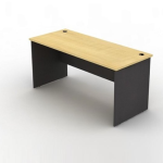 hfw- 150cmW x 70cmD x 75cmH wooden desk top maple with grey legs