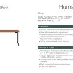 Humanscale Float Sit Stand height adjustable hat work desk