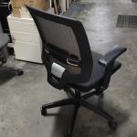 HFC-Swivel Mesh Back Office Chair with Fabric Cushion Seat for Task Workstation-Black