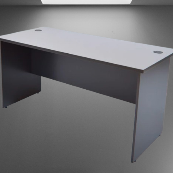 hfw- 150cmW x 70cmD x 75cmH wooden desk top maple with grey legs