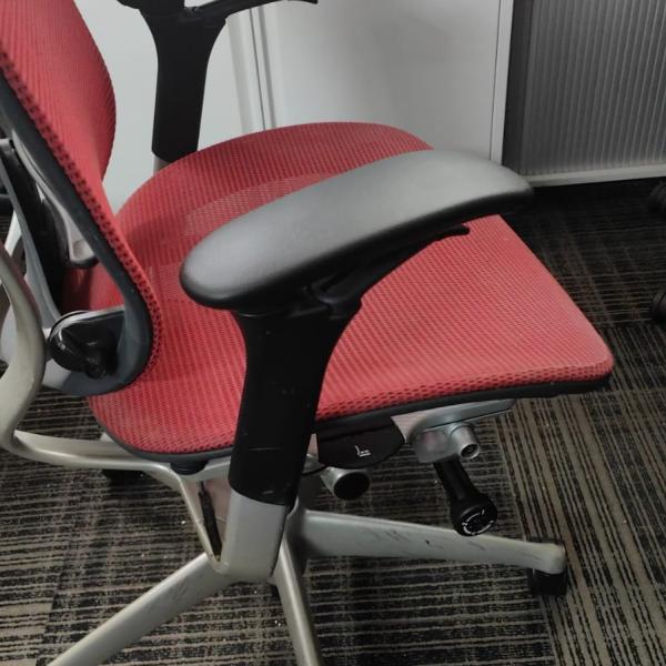 hfc Okamura Contessa Chair Full Red Mesh Ergonomic Office Chair