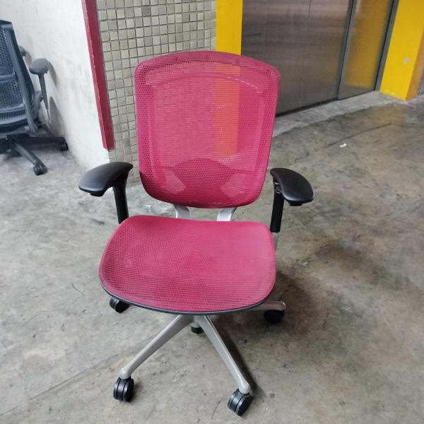 hfc Okamura Contessa Chair Full Red Mesh Ergonomic Office Chair
