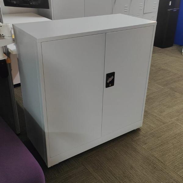 hfs-90g Howfine Metal Cupboard grey/white steel cabinet 90x40x90cm