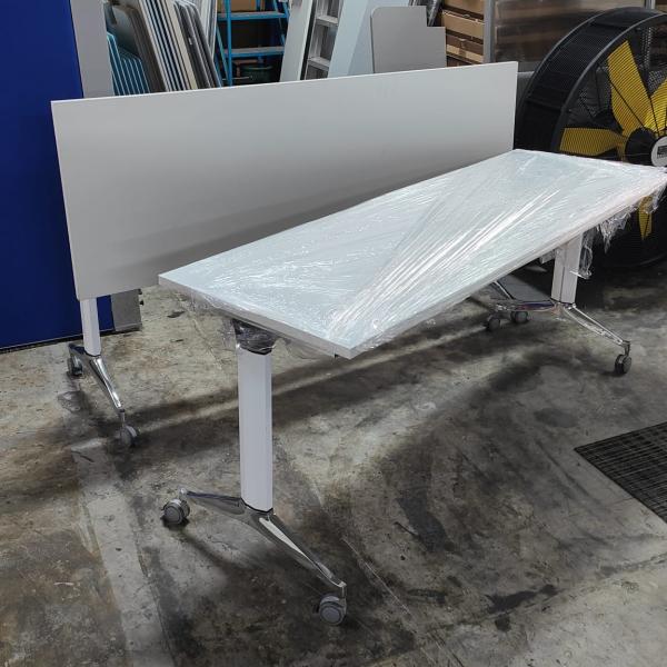 hft-180x60cm mobile foldgig desk white