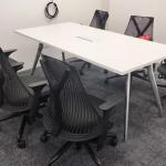 HFT-6Pax White Meeting Table Wooden 180x90cm