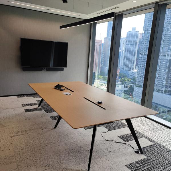 hft-conference table with cable management 360x150cm