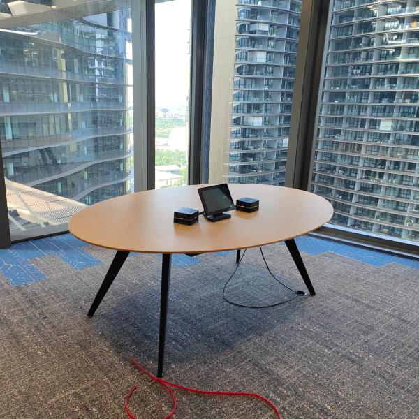 hft-oval shape meeting table 180x120cm