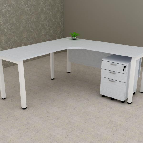 hfw-uh150 L shape desk with metal frame