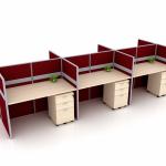 hfw-uhs system furniture 140x70cm partition 120cm 6in1 workstation