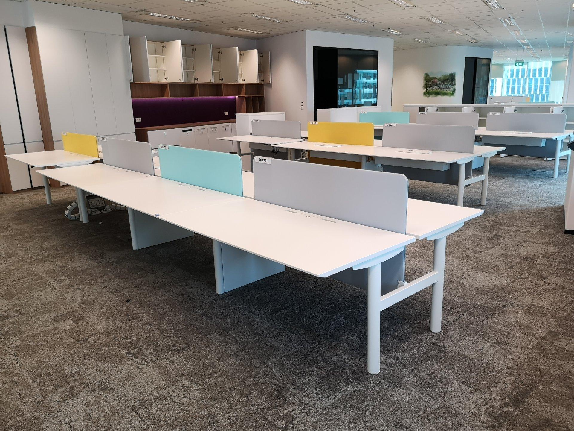 hfw-vcp desking system 160x80cm white workstation vcp office resale