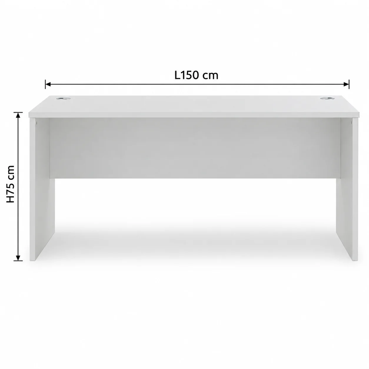 150cm Office Table Light Grey Straight Table New