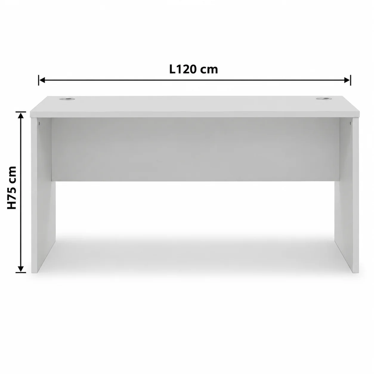 120cm Office Desk Straight Wooden Table Light Grey